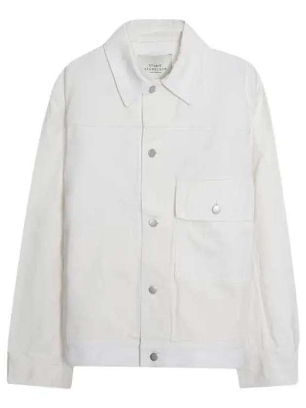 LAZAR SNM DENIM JACKET IVORY 840 - STUDIO NICHOLSON - BALAAN 1