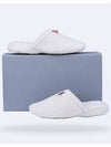 RWB Tab Shearling Slippers White - THOM BROWNE - BALAAN 7