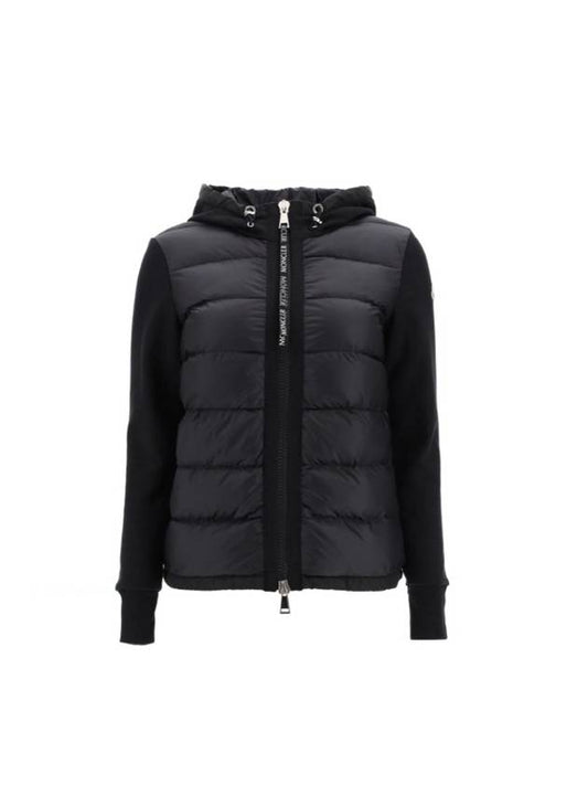 Maglia Knit Padding Cardigan Black - MONCLER - BALAAN 1