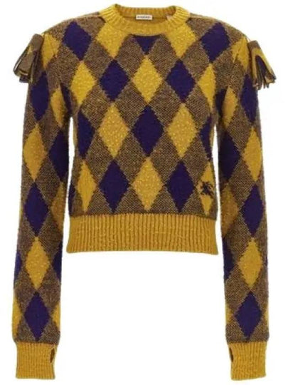 Argyle Wool Knit Top Yellow - BURBERRY - BALAAN 2