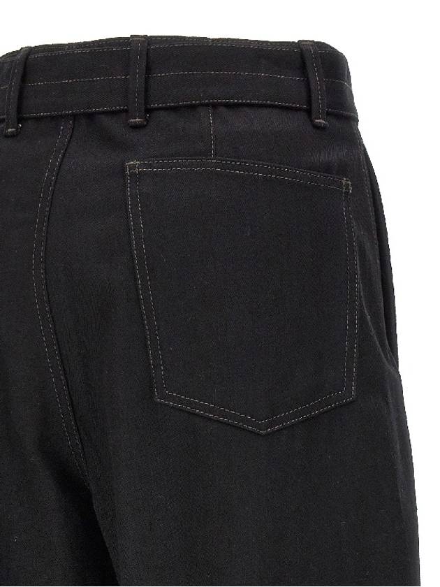 Twisted Belted Pants Heavy Denim Black - LEMAIRE - BALAAN 11