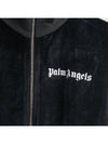 Men's Logo CHENILL TRACK JACKET BD001F19469007 1001 BLACK WHITE PLC005bk - PALM ANGELS - BALAAN 5