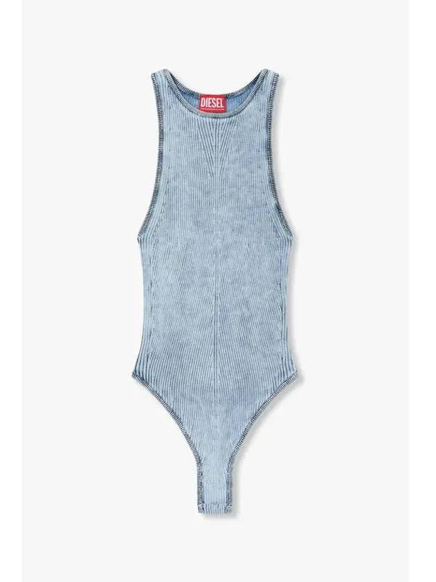 Women s Ribbed Tank Knit Bodysuit Light Blue - DIESEL - BALAAN 1