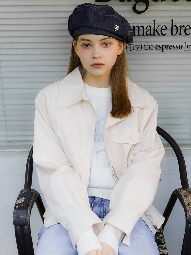 Cotton zip up jacket ivory - ANOETIC - BALAAN 3