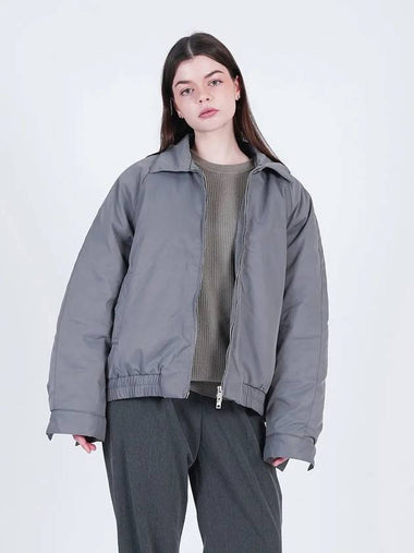 Two-Way Raglan Down Jumper Jacket Dark Grey - CHANCE'S NOI - BALAAN 1