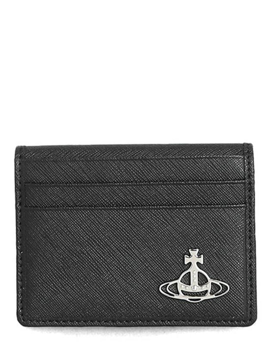 ORB Logo 51110023 L001N N402 Saffiano Card Wallet - VIVIENNE WESTWOOD - BALAAN 2