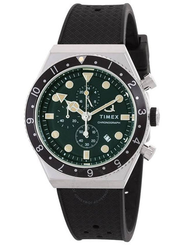 Timex Q Timex 3-Time Zone Chronograph Quartz Green Dial Men's Watch TW2V70200 - TIMEX - BALAAN 1