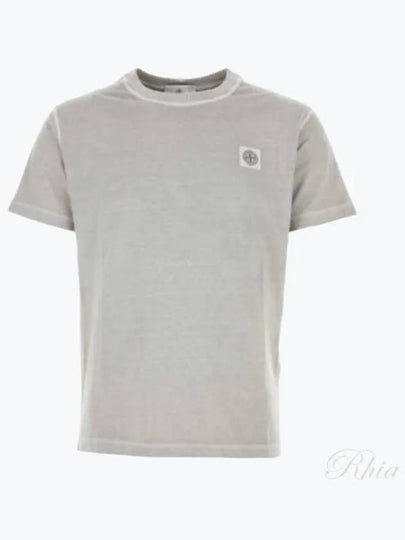 Organic Cotton Short Sleeve T-Shirt Dust Grey - STONE ISLAND - BALAAN 2