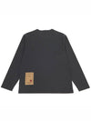 Henley Long Sleeve T-Shirt Charcoal - TEN C - BALAAN 3