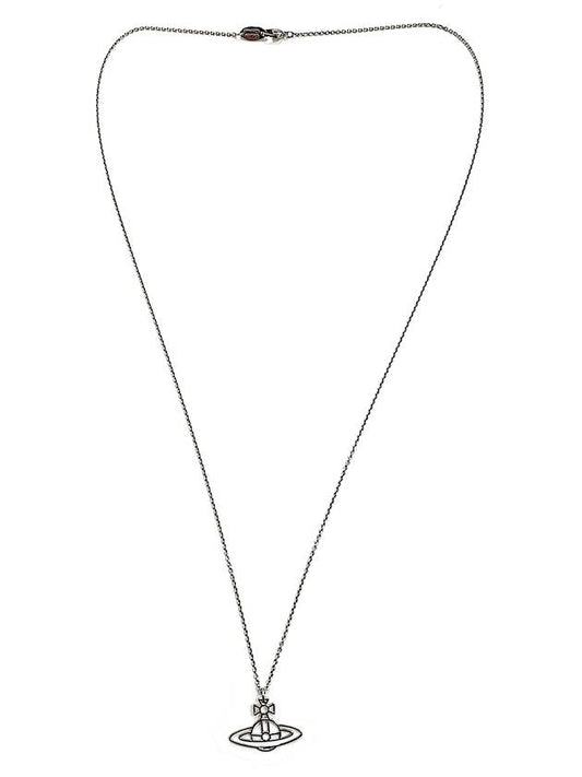 Thin Lines Flat ORB Necklace Silver - VIVIENNE WESTWOOD - BALAAN 2