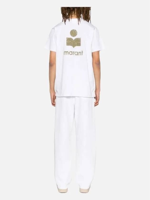 Zafferh Logo Cotton Short Sleeve T-Shirt White - ISABEL MARANT - BALAAN 4