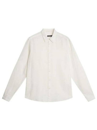 Slim Comfort Tencel Long Sleeve Shirt Cloud White - J.LINDEBERG - BALAAN 2