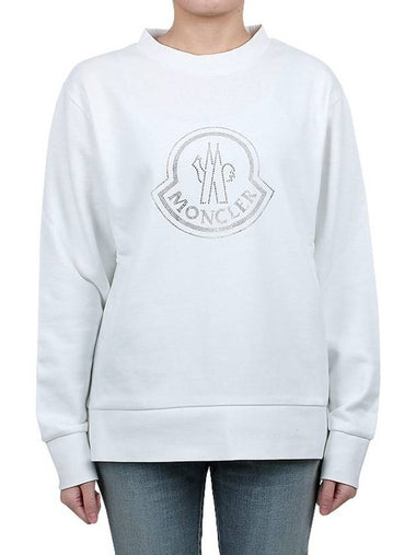 Crystal Logo Sweatshirt 8G00053 899TR 033 - MONCLER - BALAAN 1