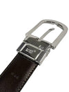 Rounded Horseshoe Buckle 30mm Reversible Leather Belt Black Brown - MONTBLANC - BALAAN 9