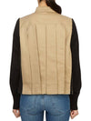 Cotton Gabardine Knit Cardigan Beige Black - SACAI - BALAAN 6