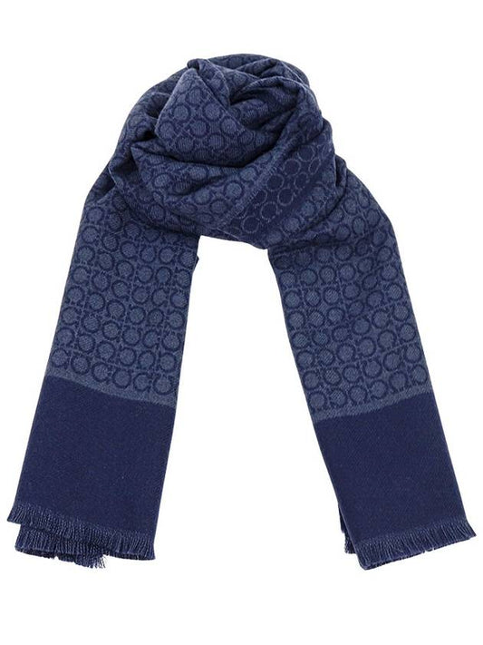 Gancini Muffler Blue - SALVATORE FERRAGAMO - BALAAN 2