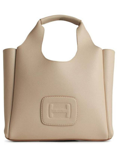 Hogan Ivory Leather Shopping Bag - HOGAN - BALAAN 1