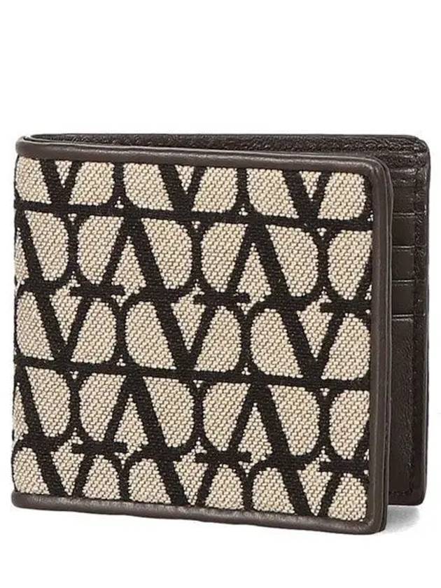 Toile Iconographe Half Wallet Beige - VALENTINO - BALAAN 2