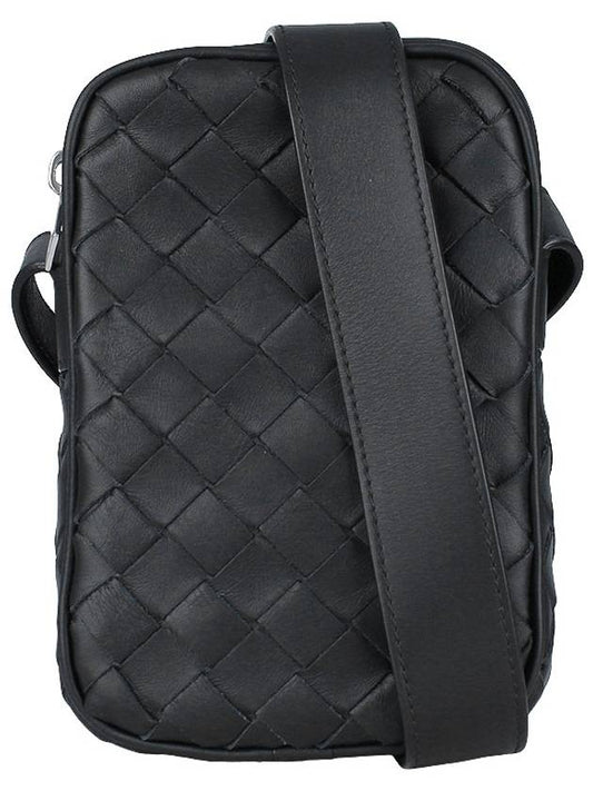 Intrecciato Zipper Leather Mini Cross Bag Black - BOTTEGA VENETA - BALAAN 2