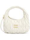 Wander Matelasse Nappa Leather Mini Hobo Tote Bag White - MIU MIU - BALAAN 2