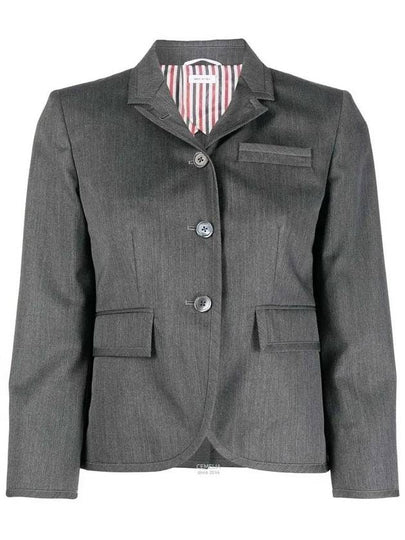 High Armhole Gabardine Wool Jacket Grey - THOM BROWNE - BALAAN 2