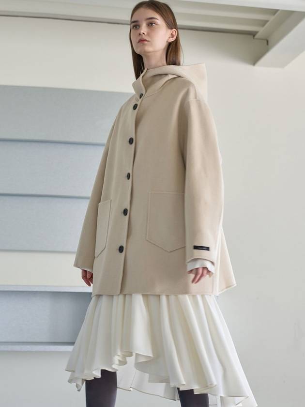 Hooded Handmade Coat Cream - MITTE - BALAAN 6