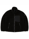 Men's Sagrek Shearling Fleece Zip-Up Jacket Black - MOOSE KNUCKLES - BALAAN 2