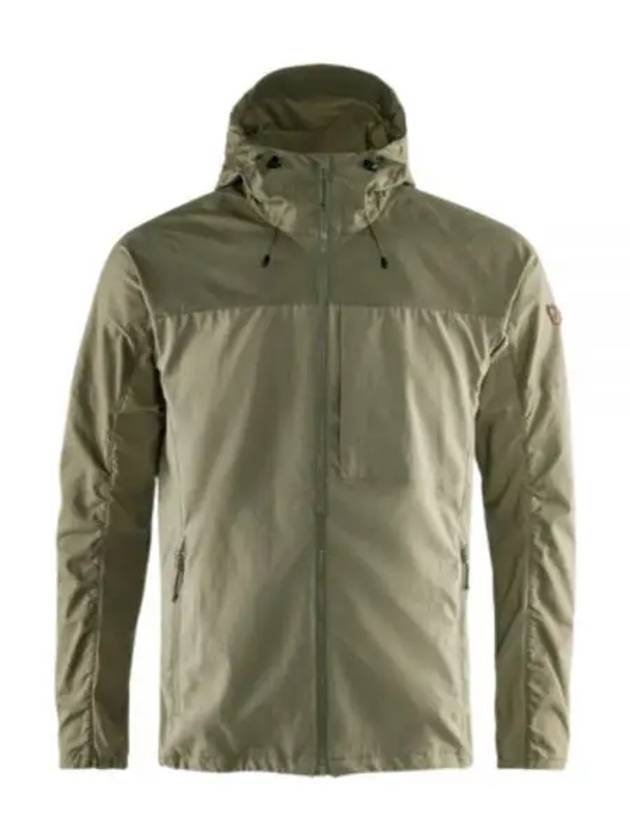 Men's Abisco Midsummer Hooded Zip-Up Jacket Savanna Light Olive - FJALL RAVEN - BALAAN 2