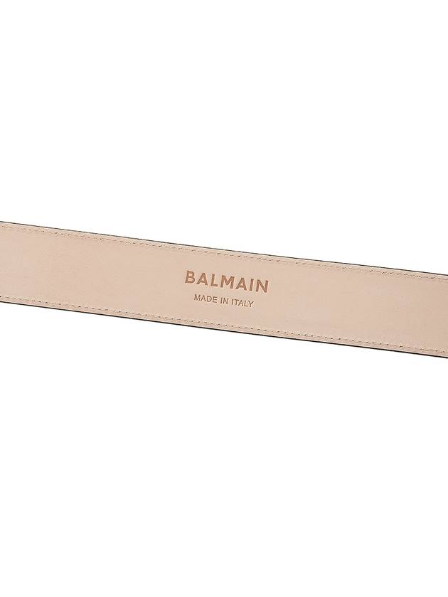 Buckle Smooth Leather Belt Black - BALMAIN - BALAAN.