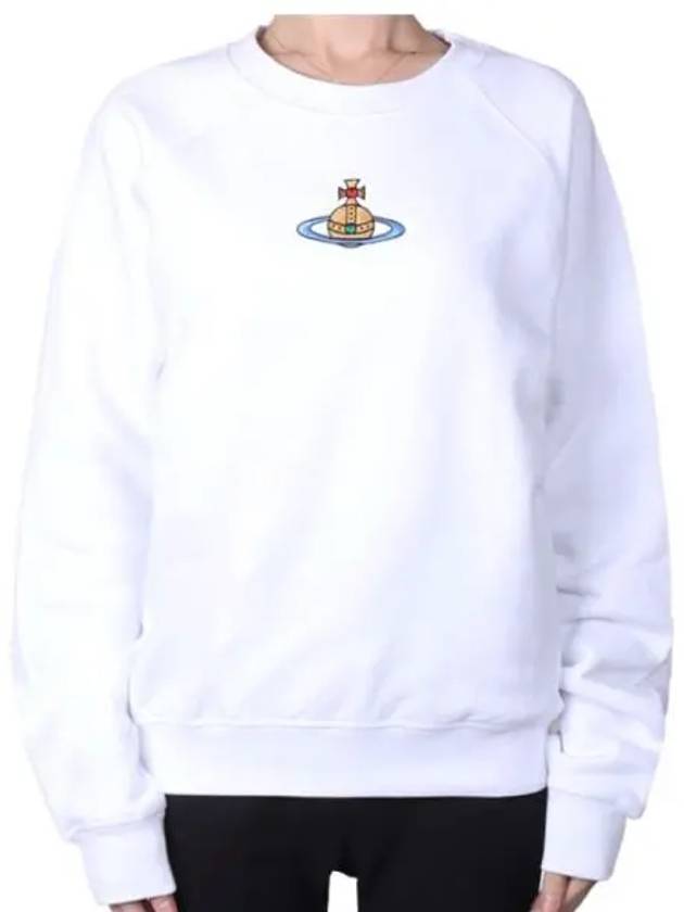 ORB Logo Crewneck Sweatshirt White - VIVIENNE WESTWOOD - BALAAN 2