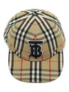 Monogram Motif Vintage Check Cotton Baseball Cap Archive Beige - BURBERRY - BALAAN 3