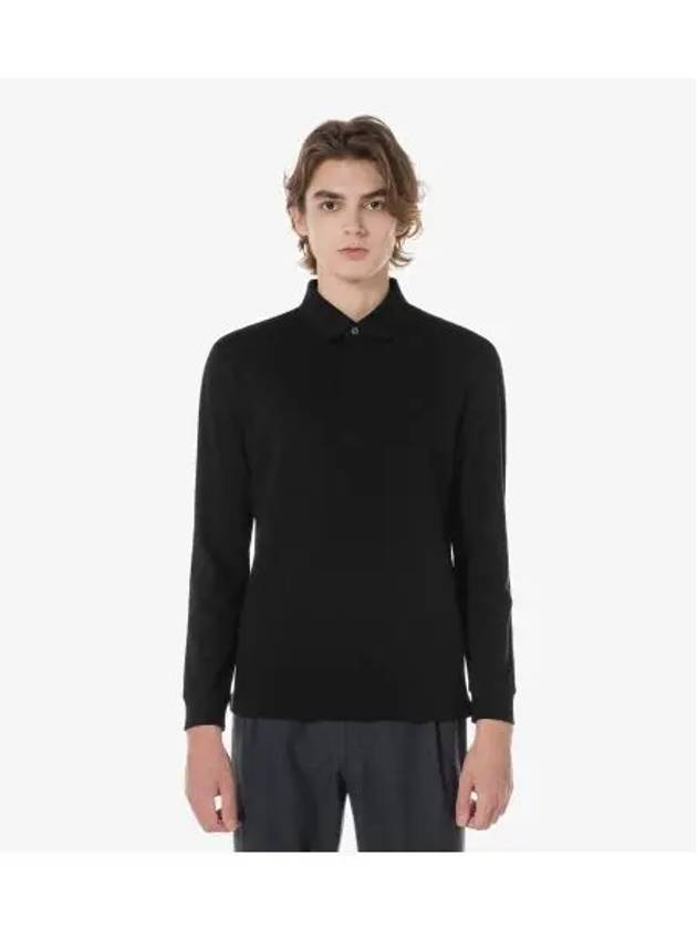 Men s PARIS Long Sleeve Polo Black - LACOSTE - BALAAN 1