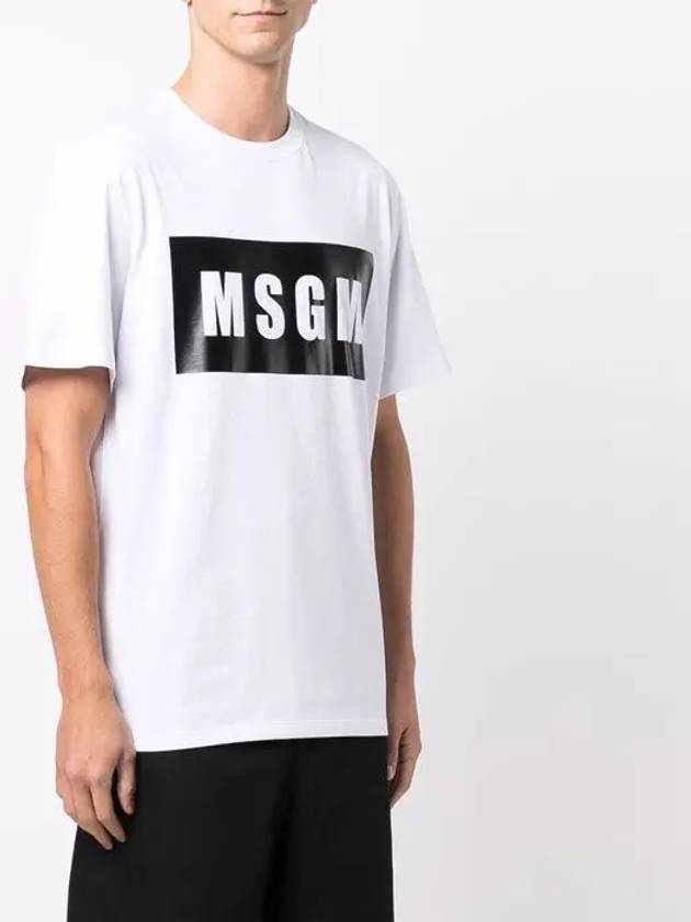 Box Logo Short Sleeve T-Shirt White - MSGM - BALAAN 5