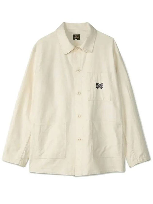 butterfly embroidery pocket shirt jacket MR220 WHITE - NEEDLES - BALAAN 1