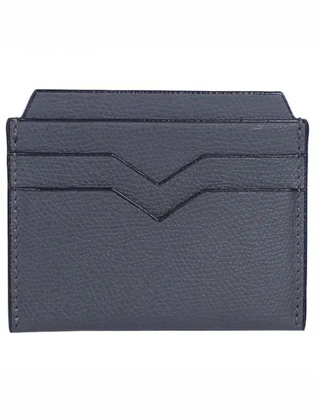 Pebble leather card wallet smoke gray SGNL0077028L99CC99 GF 1120885 - VALEXTRA - BALAAN 1