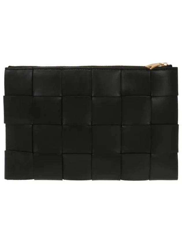 Intrecciato Cassette Clutch Bag Black - BOTTEGA VENETA - BALAAN 4