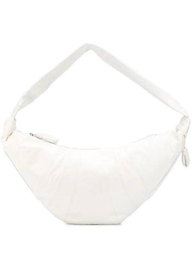 Croissant Large Soft Nappa Leather Shoulder Bag White - LEMAIRE - BALAAN 1