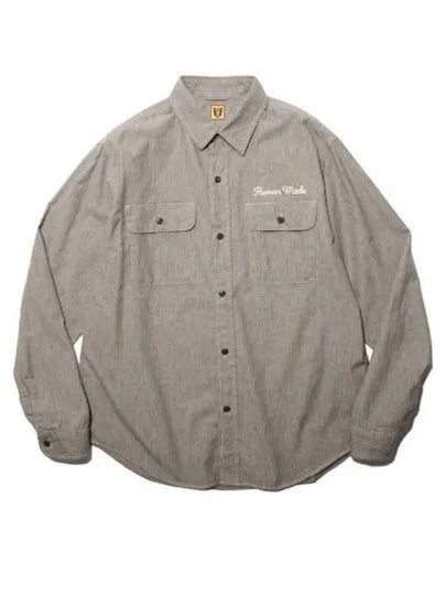 Salt And Pepper Work Long Sleeve Shirt Grey - HUMAN MADE - BALAAN 2