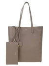 North South Shopping Tote Bag Grey - SAINT LAURENT - BALAAN 2