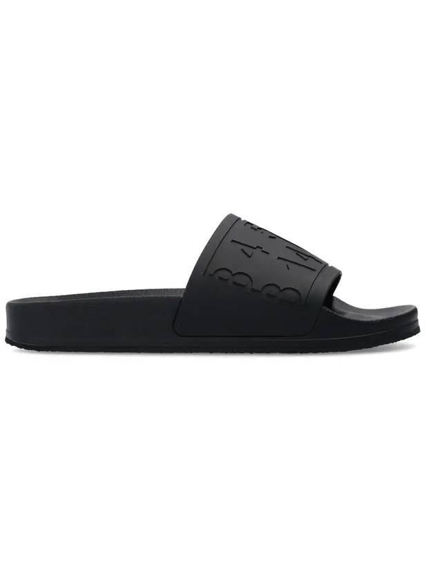 MM6 Logo Slippers Black - MAISON MARGIELA - BALAAN.