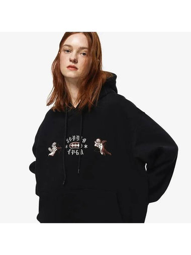 Amor angel embroidery hooded top black - CPGN STUDIO - BALAAN 1