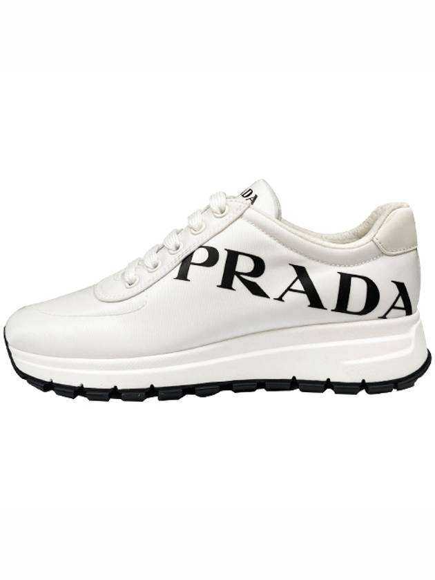 1E552L 2OGE F0009 Logo Nylon Gabardine Low Sneakers White Women Shoes TJ - PRADA - BALAAN 1