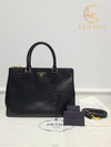 Used luxury goods Lewis It Black Saffiano Galleria 2 WAY Luxe Bag - PRADA - BALAAN 8