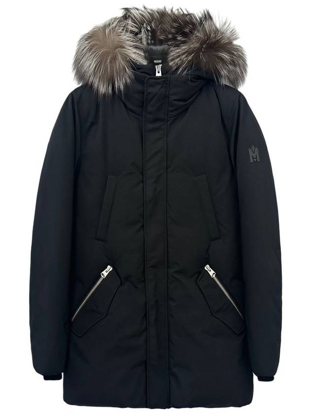 Edward Silver Fox Fur Hoodie Down Parka Black - MACKAGE - BALAAN 2