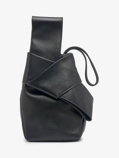 Bow Lambskin Leather Pouch Bag Black - JIL SANDER - BALAAN 2