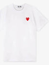 Red Heart T-Shirt White - COMME DES GARCONS PLAY - BALAAN 3