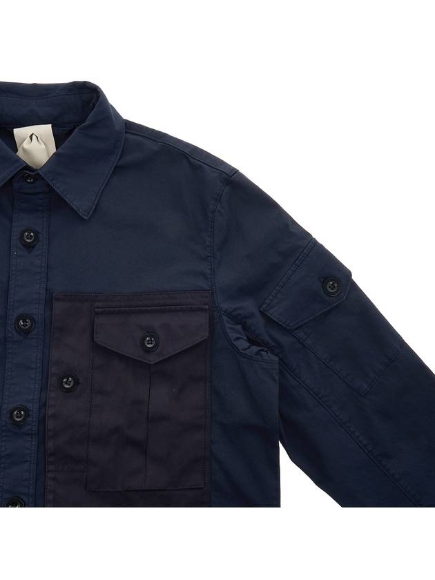 Mid Layer Long Sleeve Shirt Navy - TEN C - BALAAN.