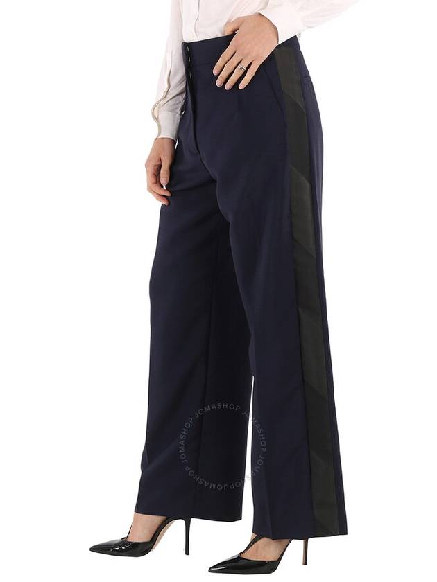 Burberry Ladies Dark Navy Wide Leg Jane Trousers, Brand Size 4 (US Size 2) - BURBERRY - BALAAN 3