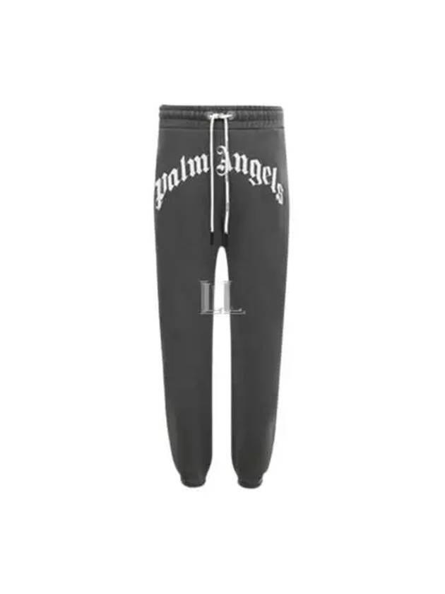 Curved Logo Track Pants Black - PALM ANGELS - BALAAN 2