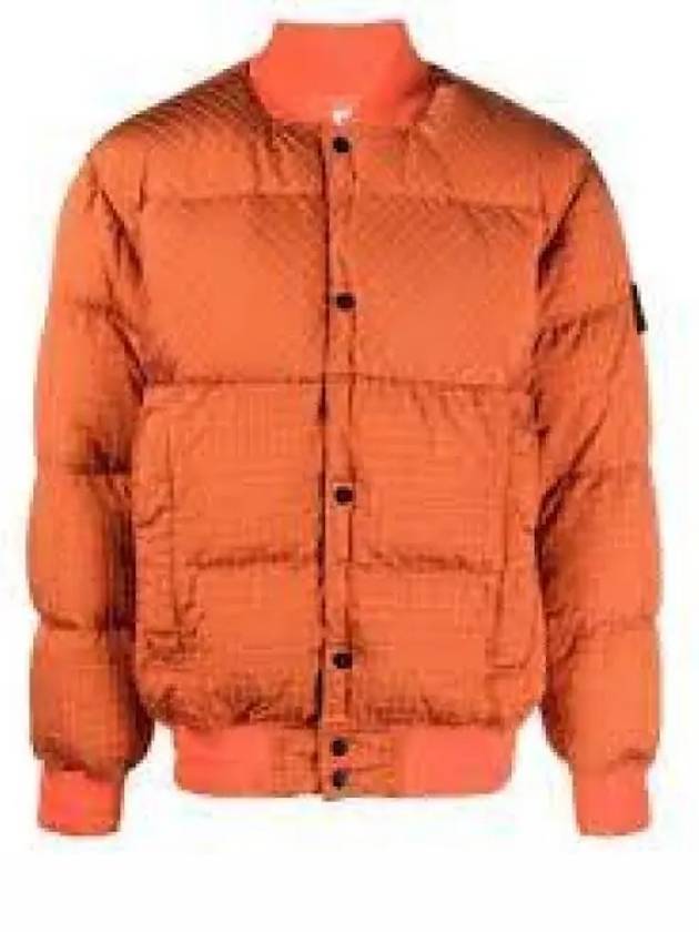 Macro Ripstop Nylon Metal Down Jacket Orange - STONE ISLAND - BALAAN 2